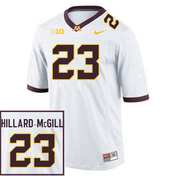 Men #23 Dylan Hillard-McGill Minnesota Golden Gophers College Football Jerseys Sale-White